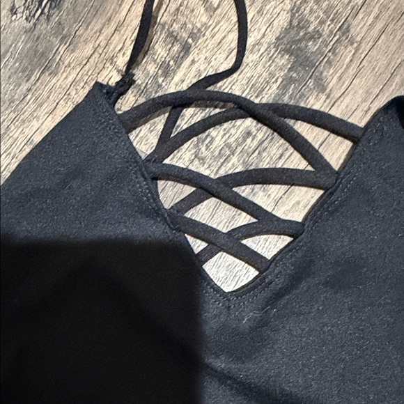 American Eagle Outfitters Black Strappy Bodysuit - Picture 3 of 5